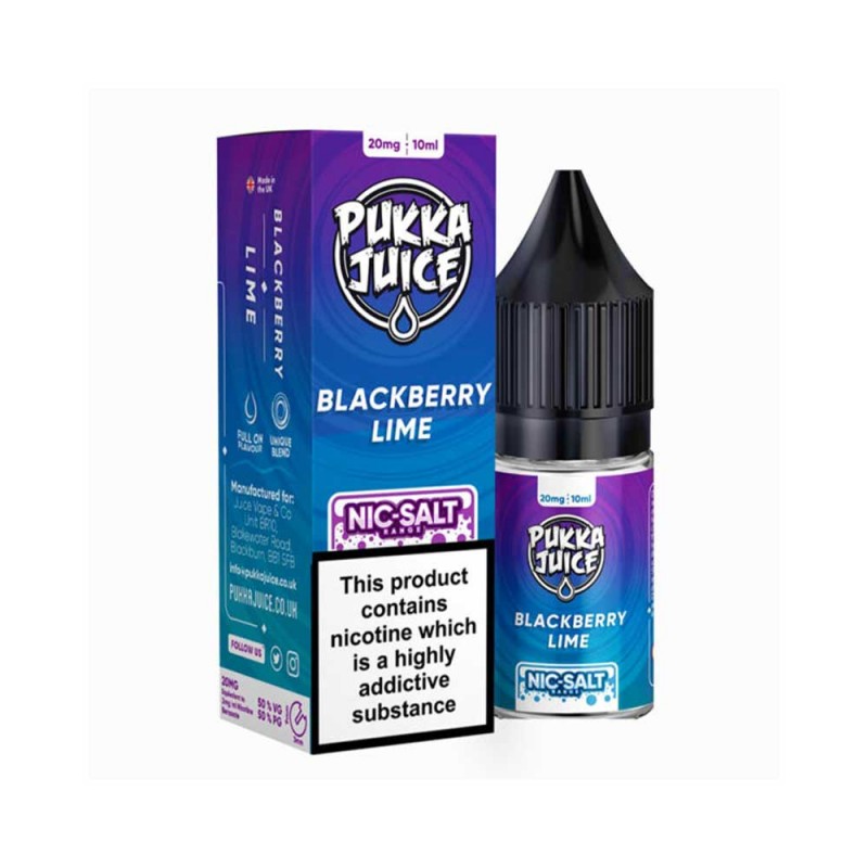 Blackberry Lime 10ml Nicotine Salt E-Liquid by Puk...