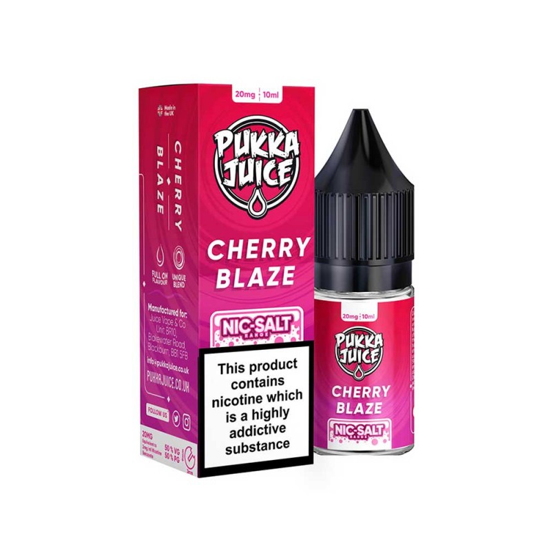 Cherry Blaze 10ml Nicotine Salt E-Liquid by Pukka ...