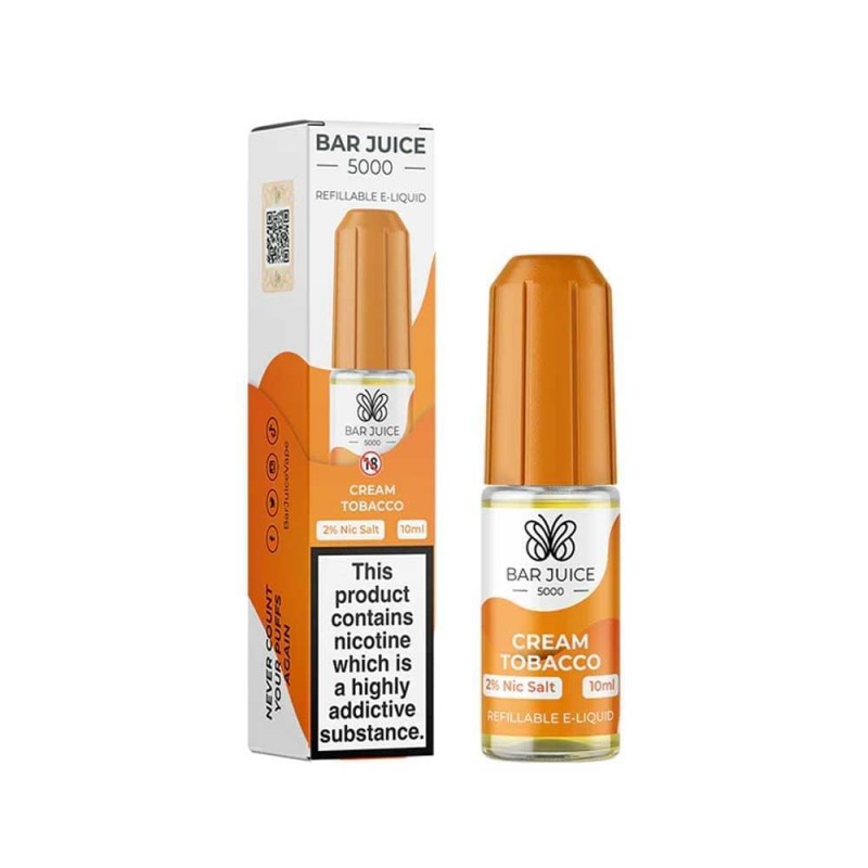 Bar Juice 5000 Cream Tobacco 10ml Nic Salt E liqui...