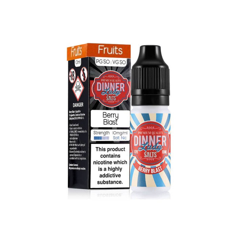 Dinner Lady Fruits 10ml Nic Salt E liquid Berry Bl...