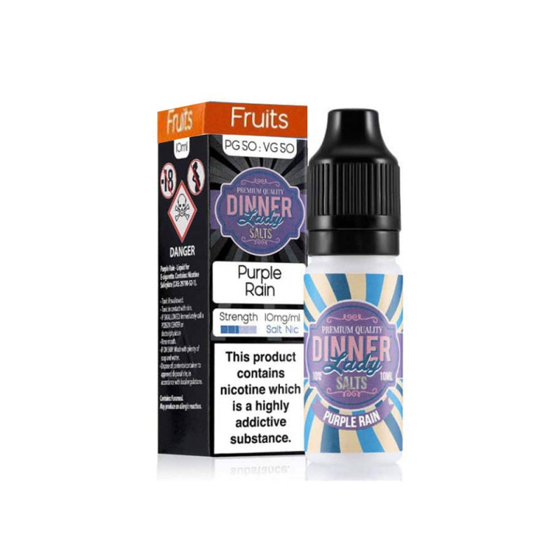 Dinner Lady Fruits 10ml Nic Salt E liquid Purple R...