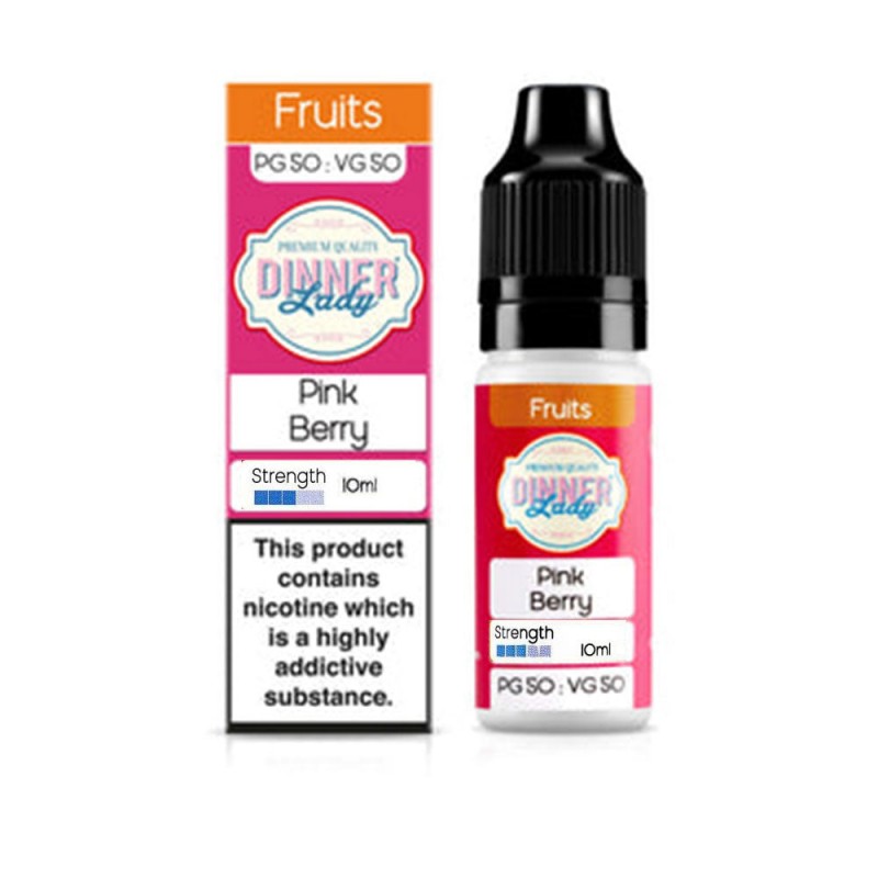 Dinner Lady Fruits 10ml Nic Salt E liquid Pink Ber...