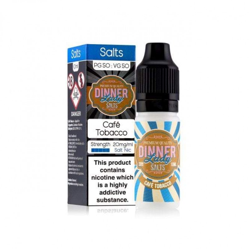 Cafe Tobacco 10ml Nic Salt E Liquid by Dinner Lady