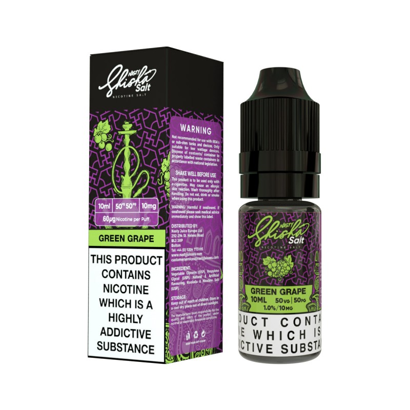 Nasty Juice Shisha Grape Green 10ml Nic Salt E-Liq...