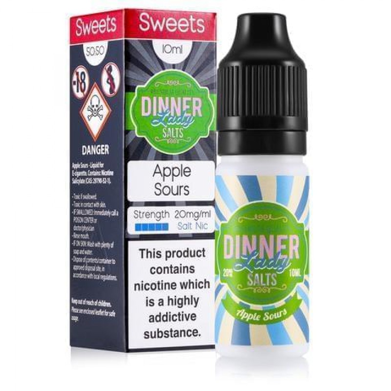 Apple Sours 10ml Nic Salt E-Liquid by Dinner Lady