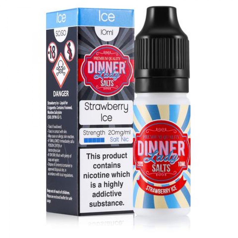 Strawberry Ice 10ml Nic Salt E-Liquid by Dinner La...